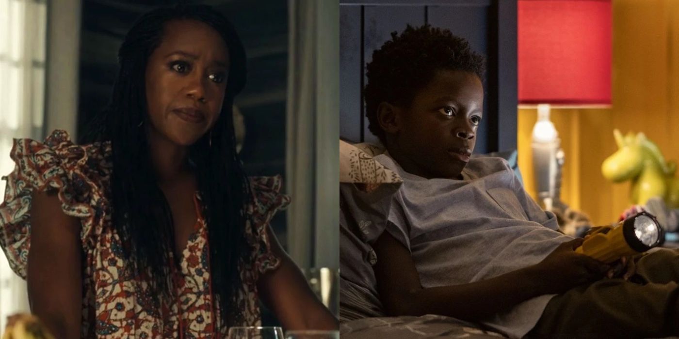 Split image of Simone and Sammy in Yellowjackets