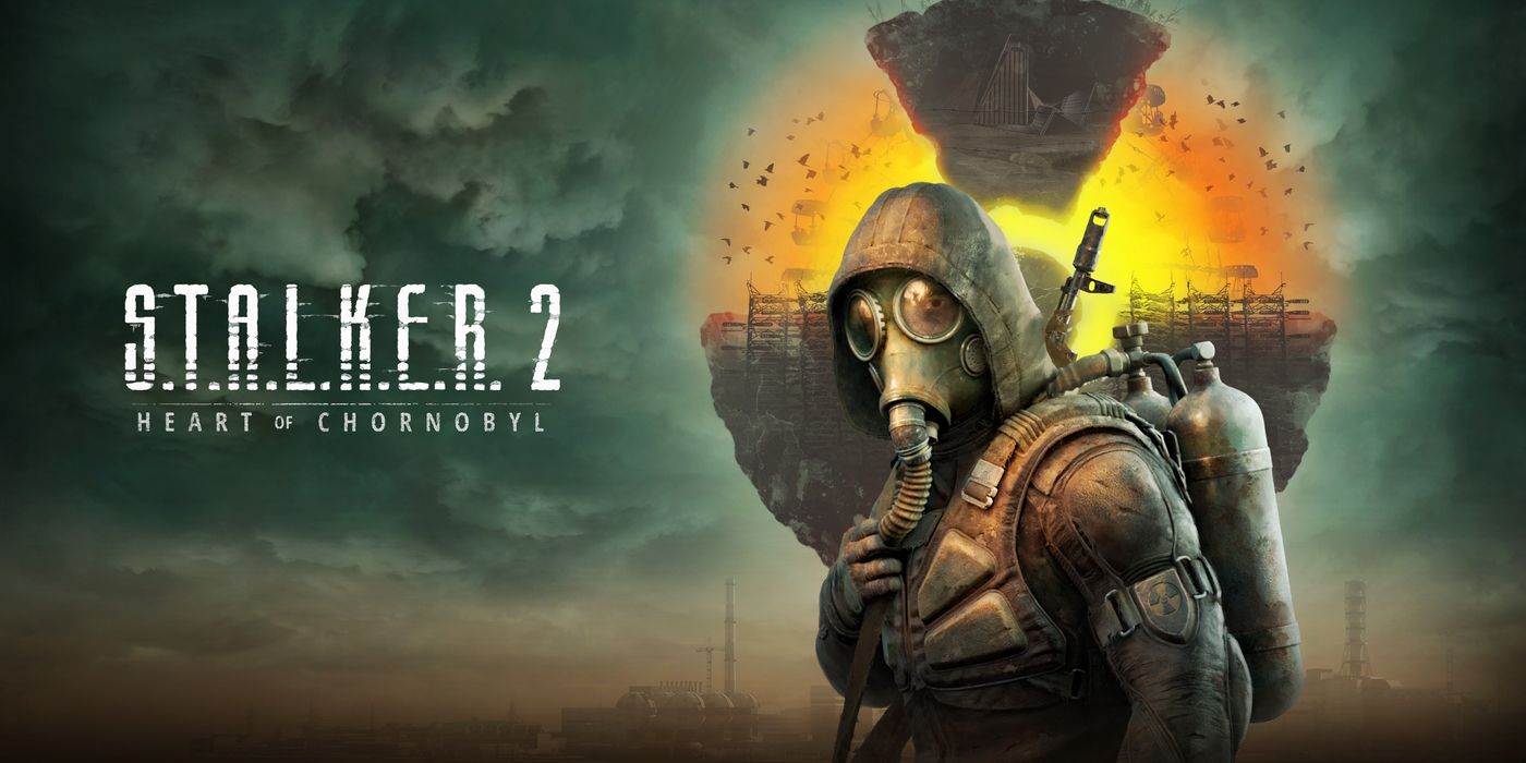Stalker 2: Heart of Chornobyl logo with a person in a gas mask to the side