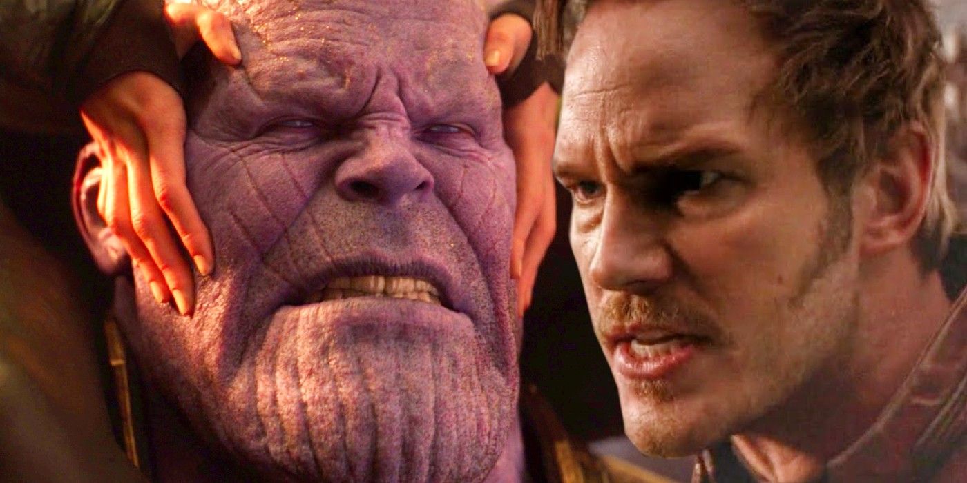 Star-Lord and Thanos in Infinity War
