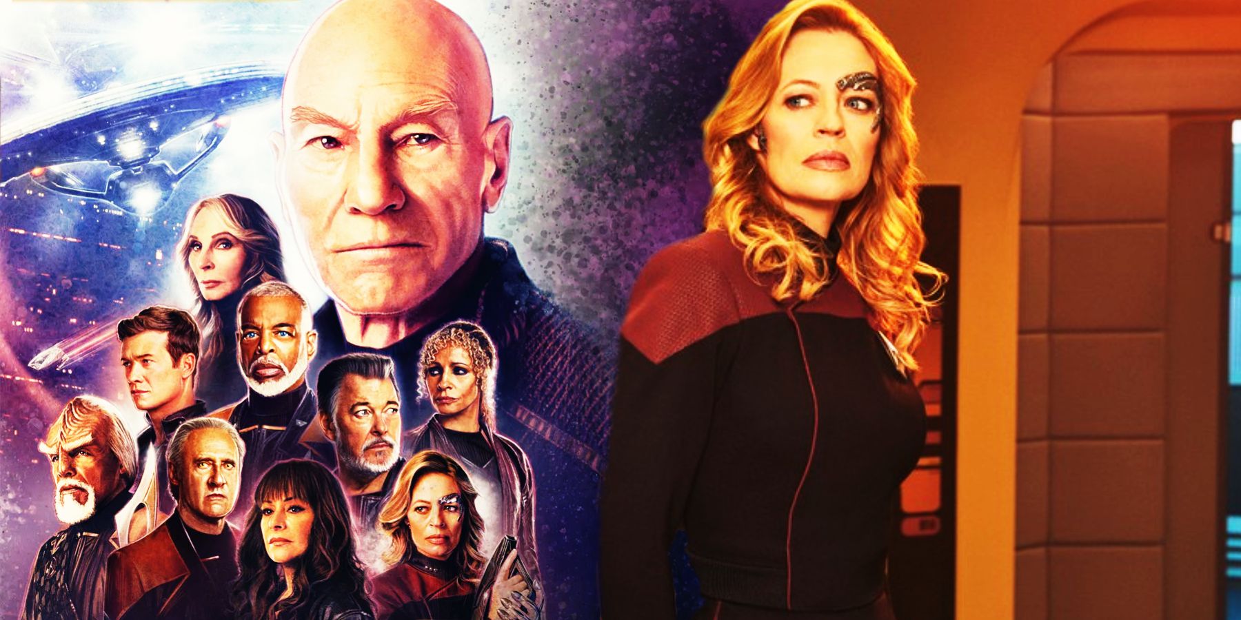 Artwork chiave per Star Trek: Picard stagione 3 e Capitano Sette di Nove