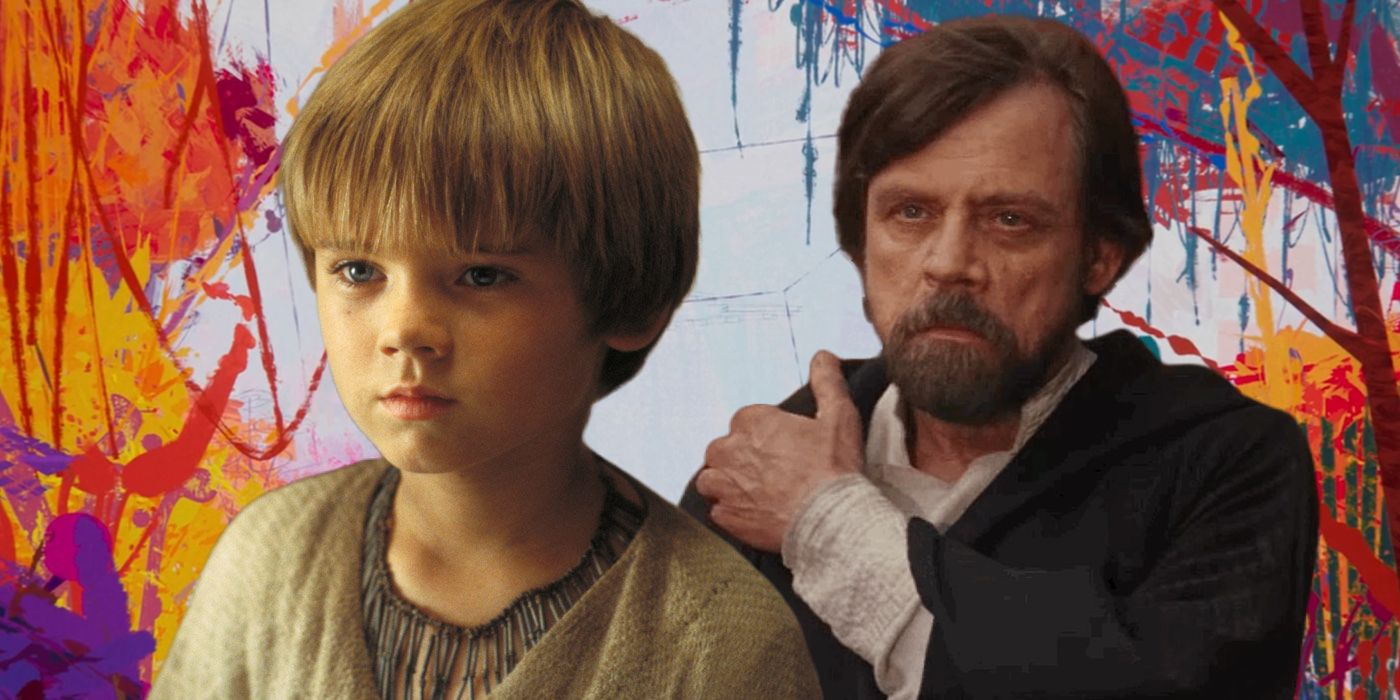 Star Wars Anakin Skywalker and Luke Skywalker On Visions Backdrop
