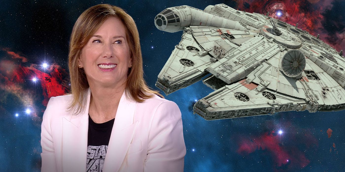  Kathleen Kennedy and Millennium Falcon.