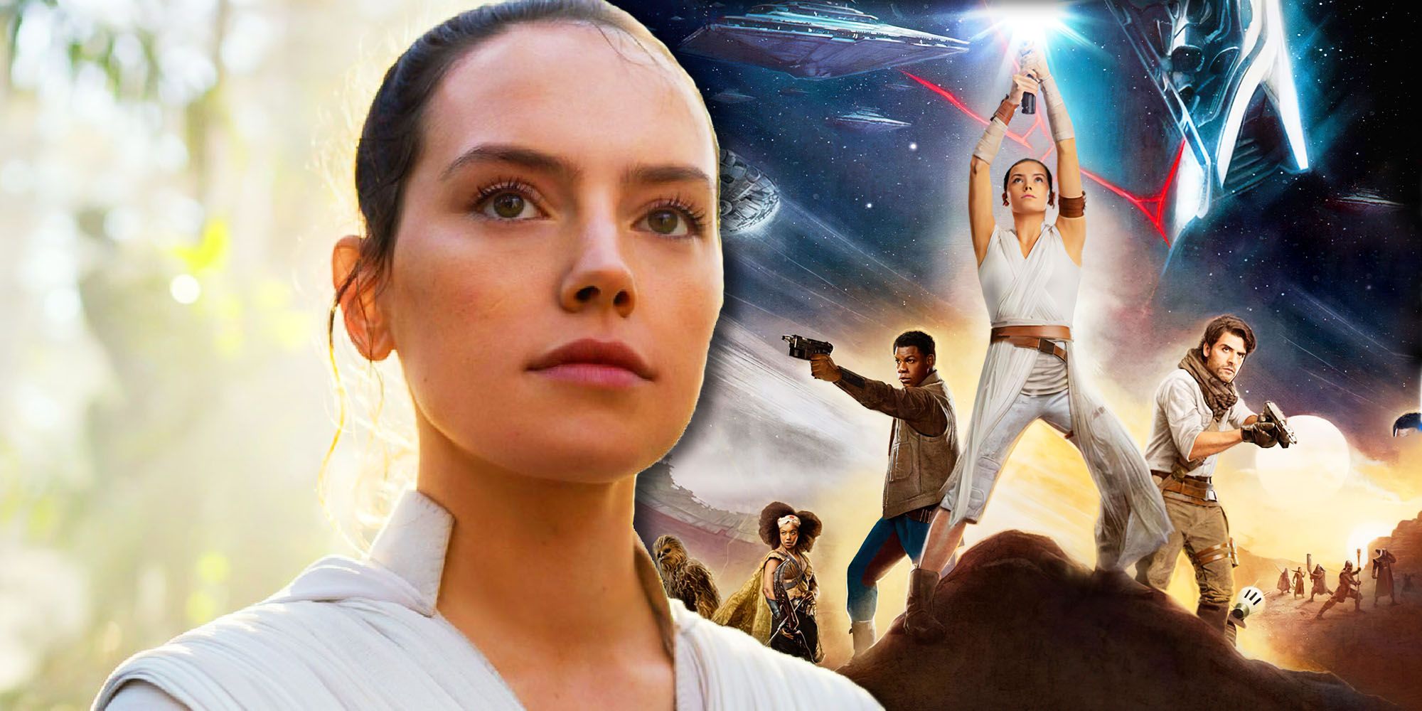 The Rise of Skywalker poster and Rey.