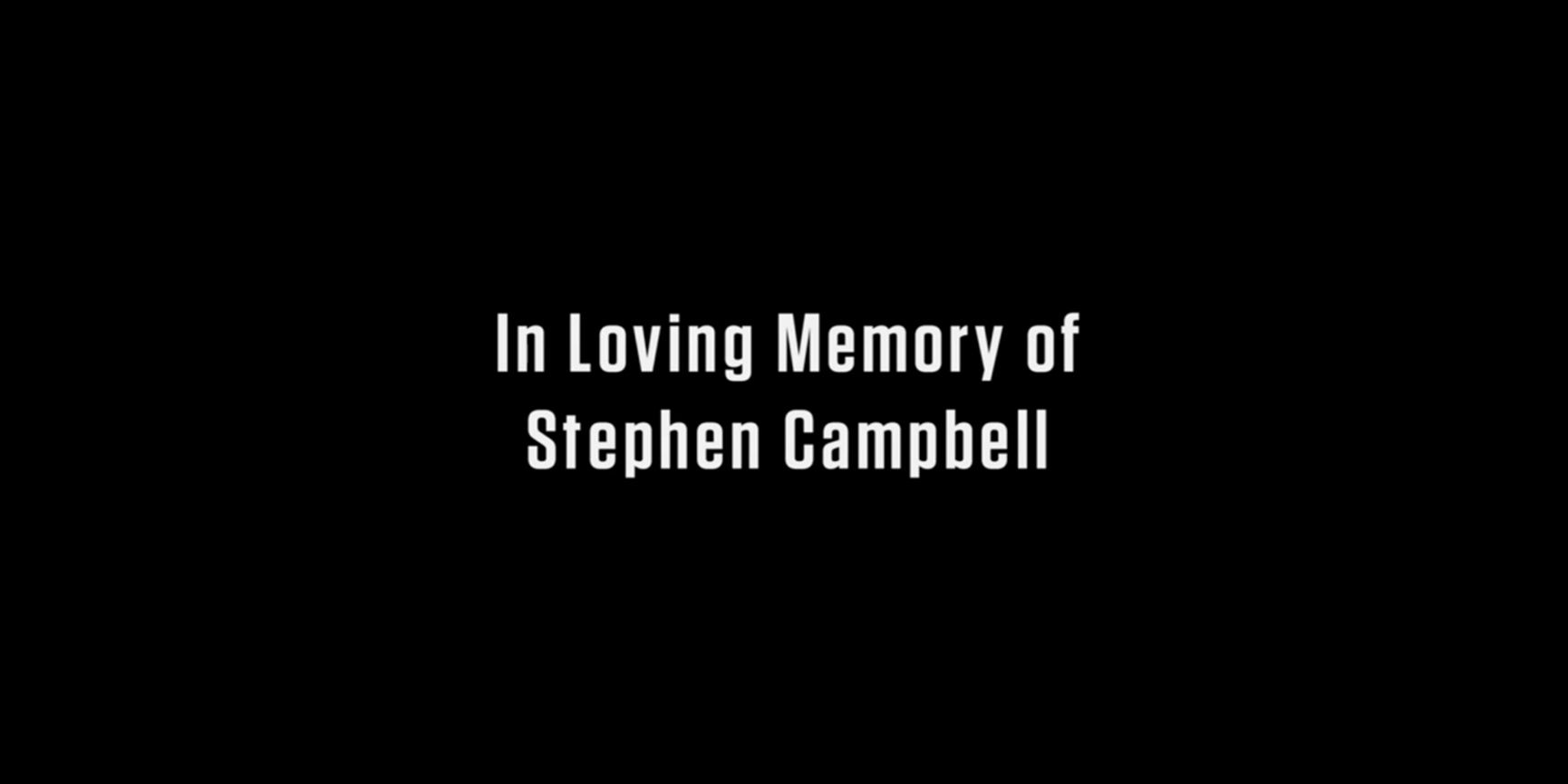 Stephen Campbell's dedication in The Walking Dead