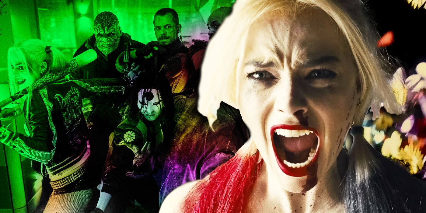 Suicide Squad team and Harley Quinn in The Suicide Squad