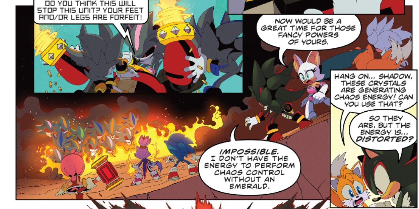 Tails suggère que Shadow utilise des cristaux pour utiliser Chaos Control dans Sonic 59