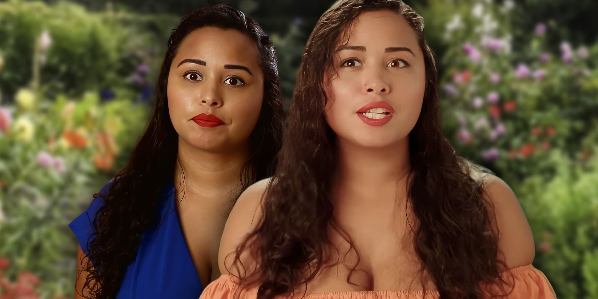 tania madro 90 day fiance showing different expressions outdoor background