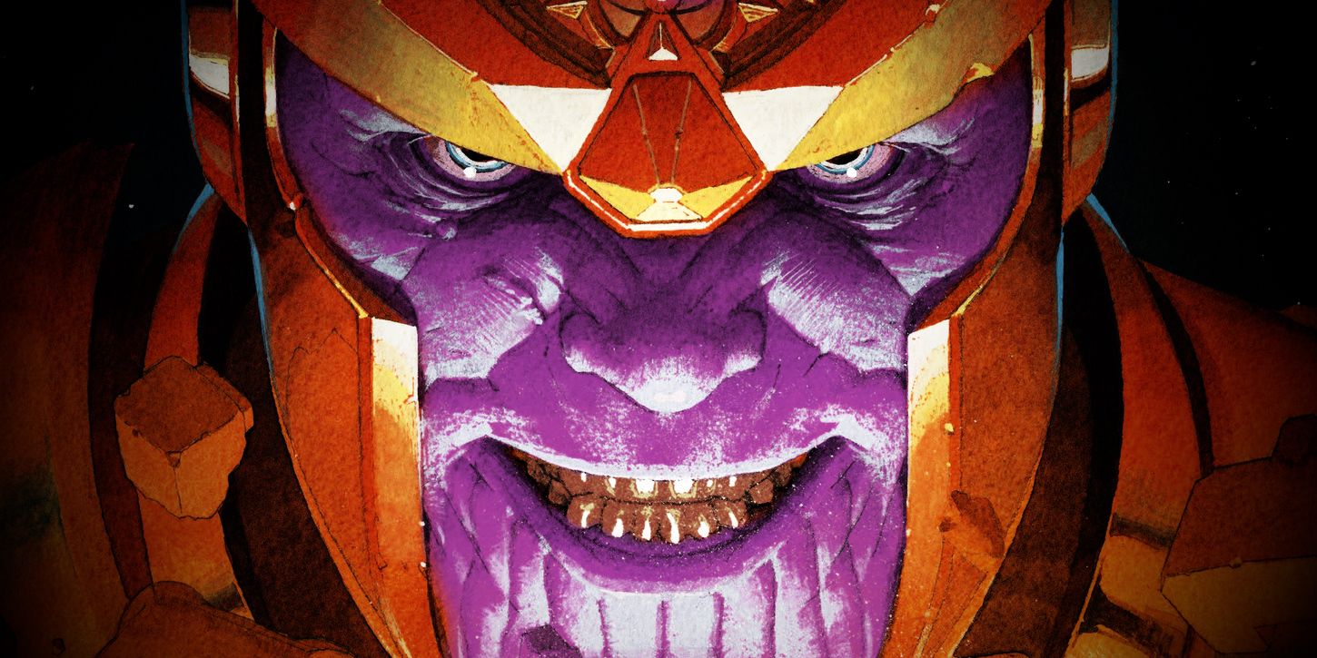 Thanos Evil Smile in Eternals Comic Art