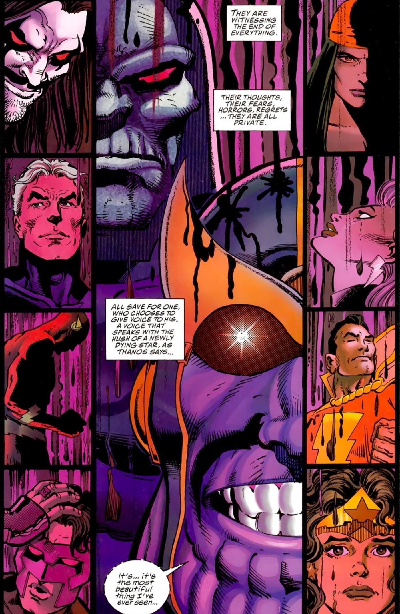 Thanos watching the death of the universe.