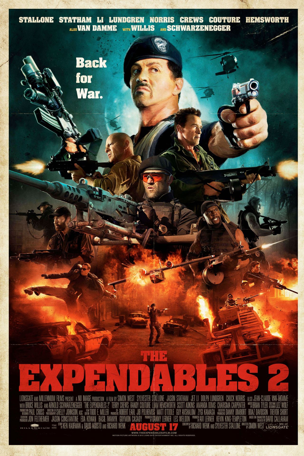 The Expendables 2 movie poster.