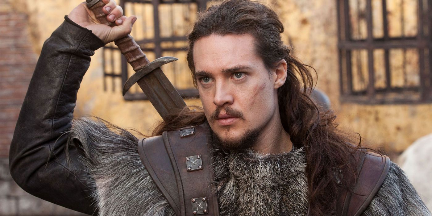 Uhtred stares into the distance in The Last Kingdom season 1.