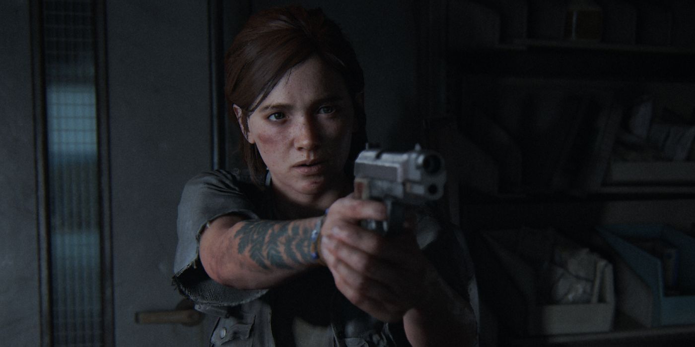 The Last of Us Part II Ellie apontando uma arma
