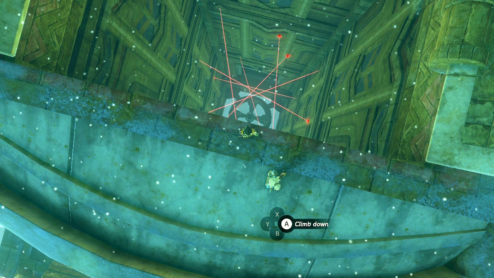 The Legend Of Zelda Tears Of The Kingdom Link Dan Tulin Menatap Laser Di Lubang Turbin Kuil Angin Pertama
