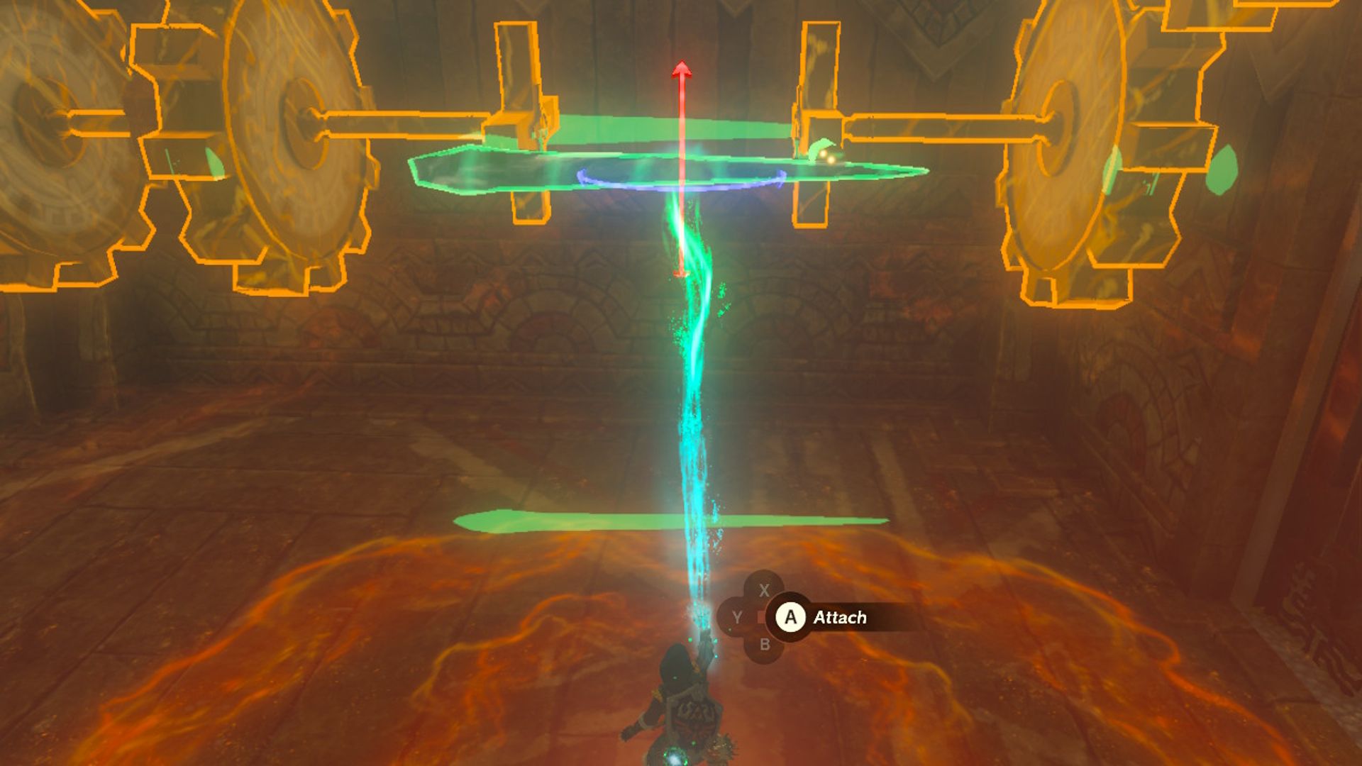 The Legend Of Zelda Tears Of The Kingdom Link Menempelkan Es Ke Gear Set Di Kuil Angin