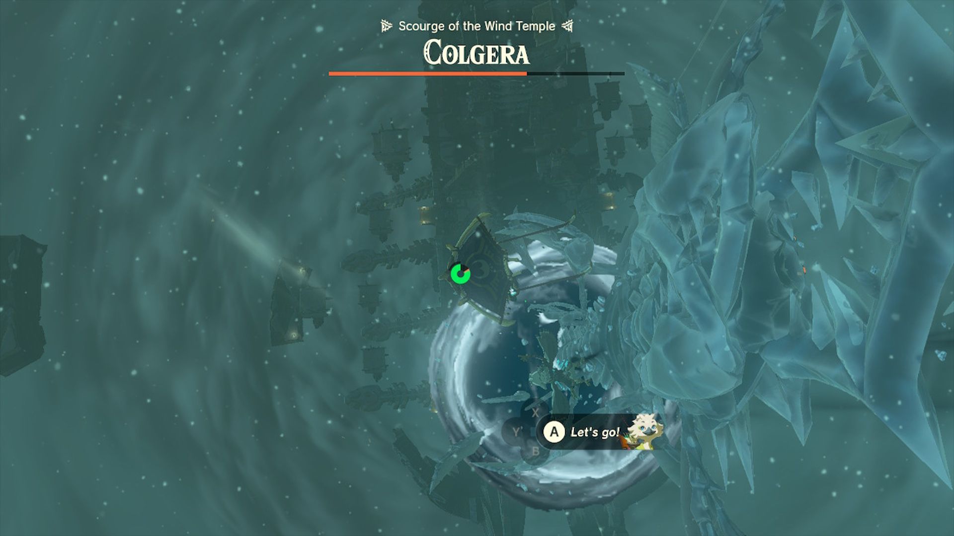 The Legend Of Zelda Tears Of The Kingdom Link Dodging Colgera Charging Out From Portal