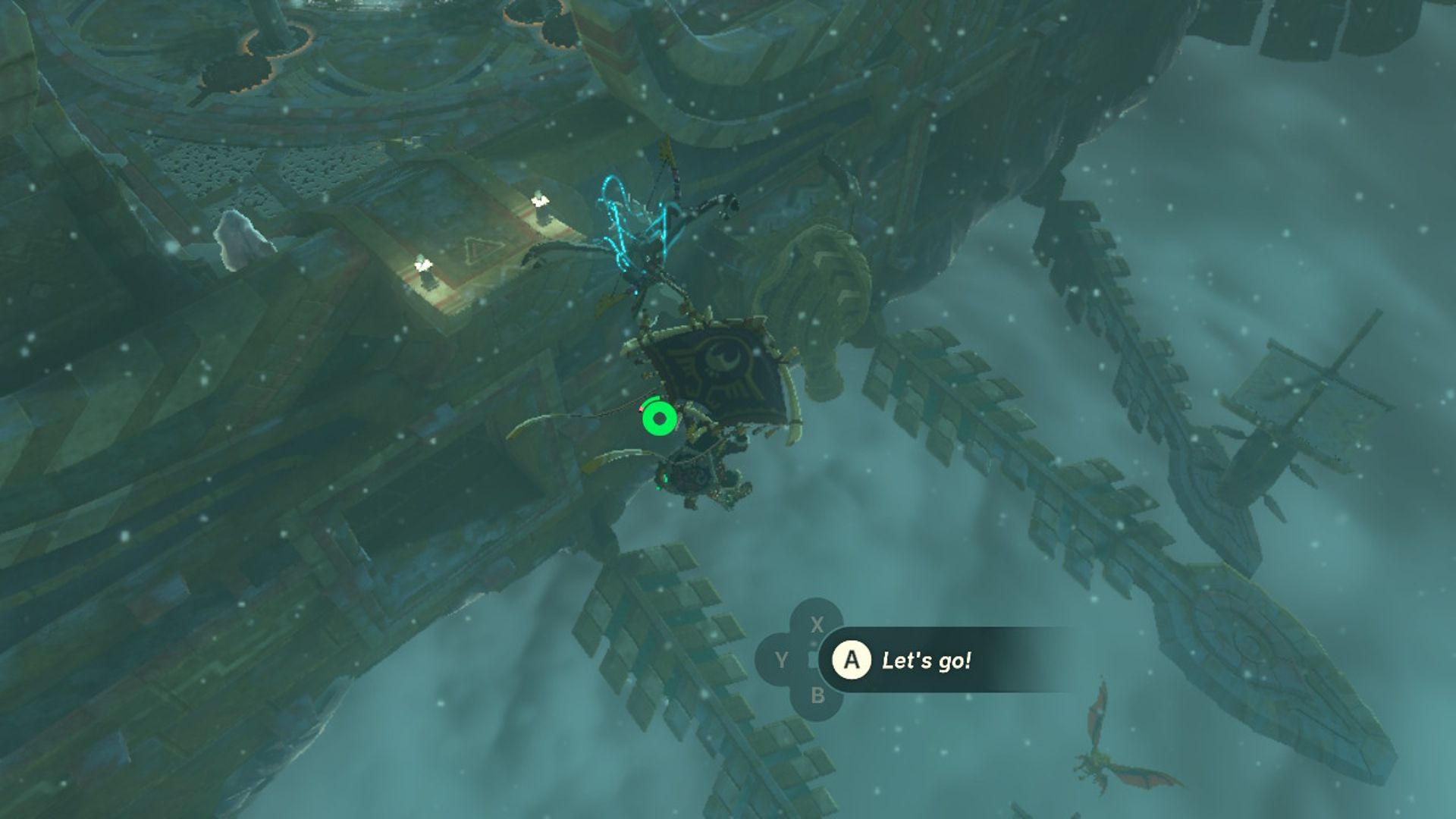The Legend Of Zelda Tautan Air Mata Kerajaan Meluncur Menuju Pintu Masuk Ruang Turbin Kuil Angin Keempat