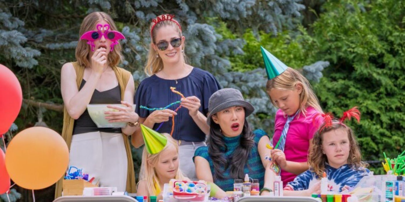 Adults sit at the kid's table in The Love Club Laura's Dream