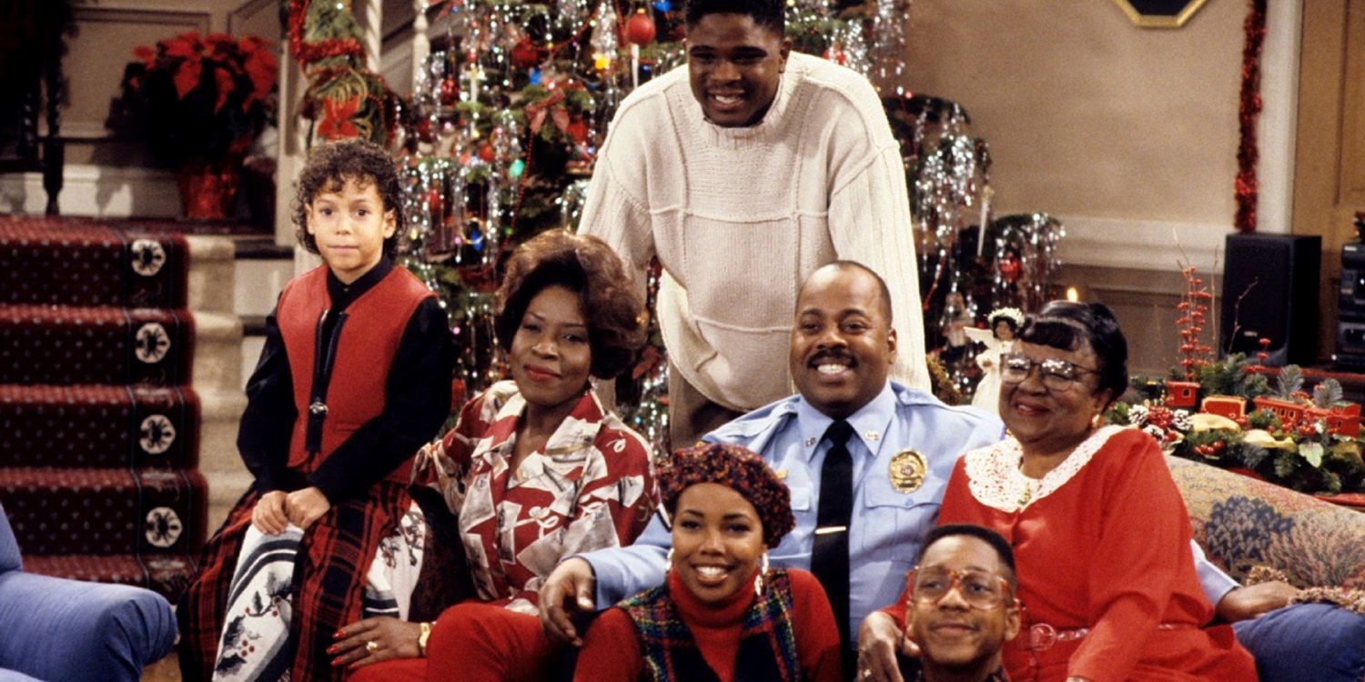 The family on Christmas in Family Matters