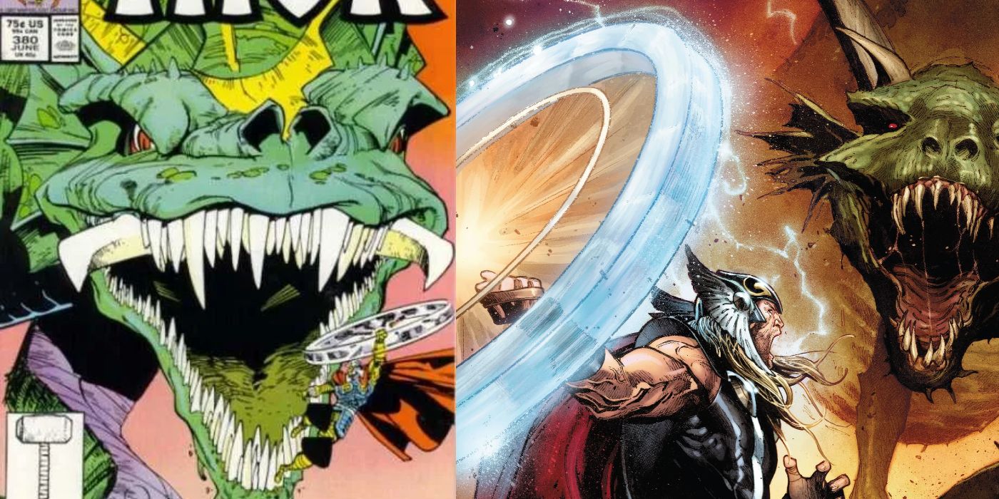 thor vs jormungandr in Marvel comics