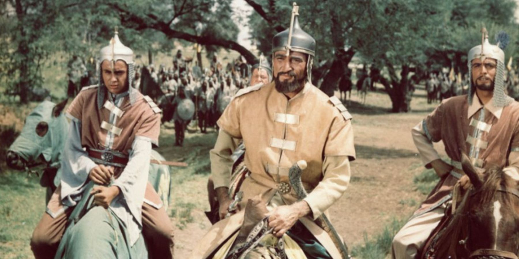 Three men on horseback in Saladin