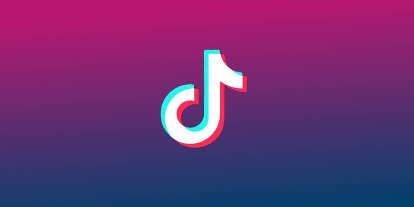 Tiktok logo on gradient purple and blue background