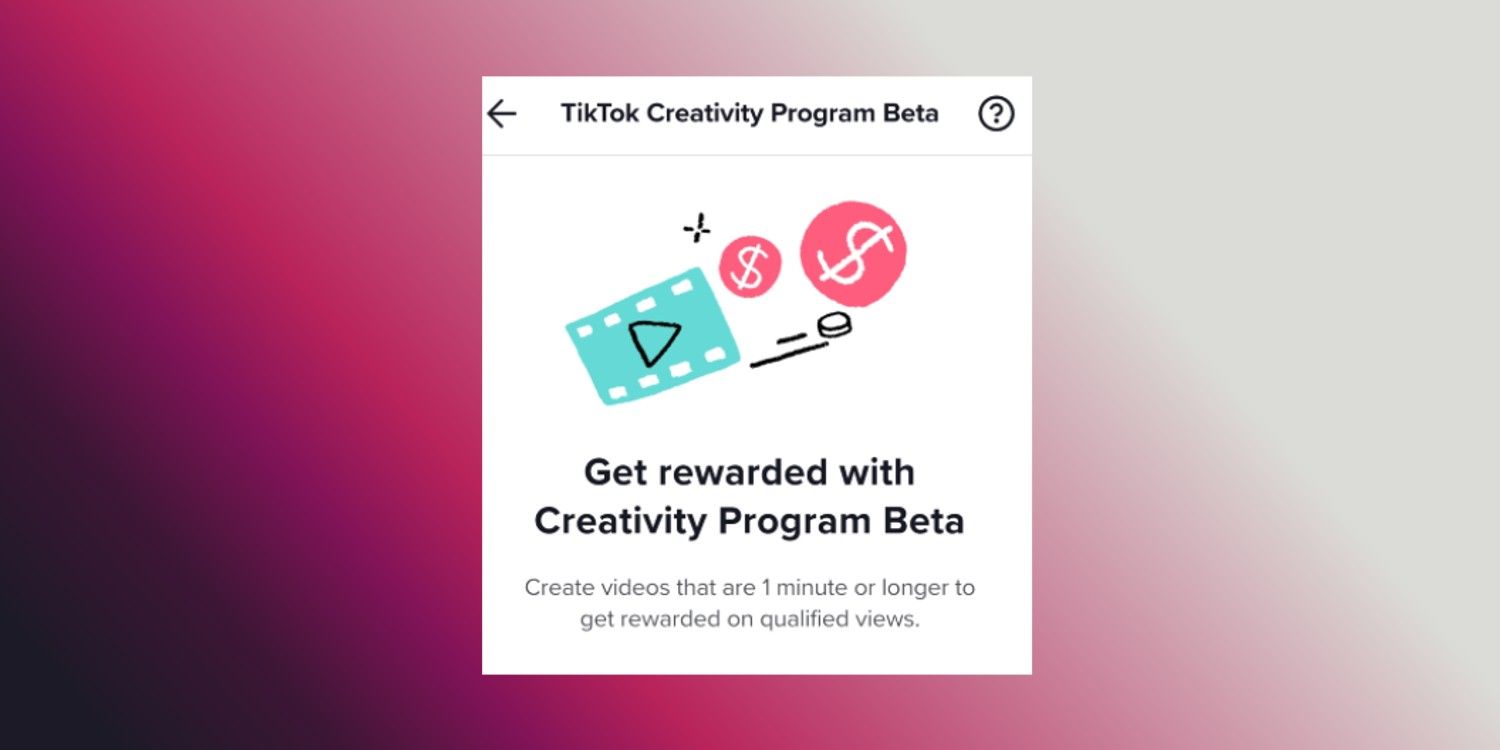 The landing page for TikTok's Creativity Program Beta