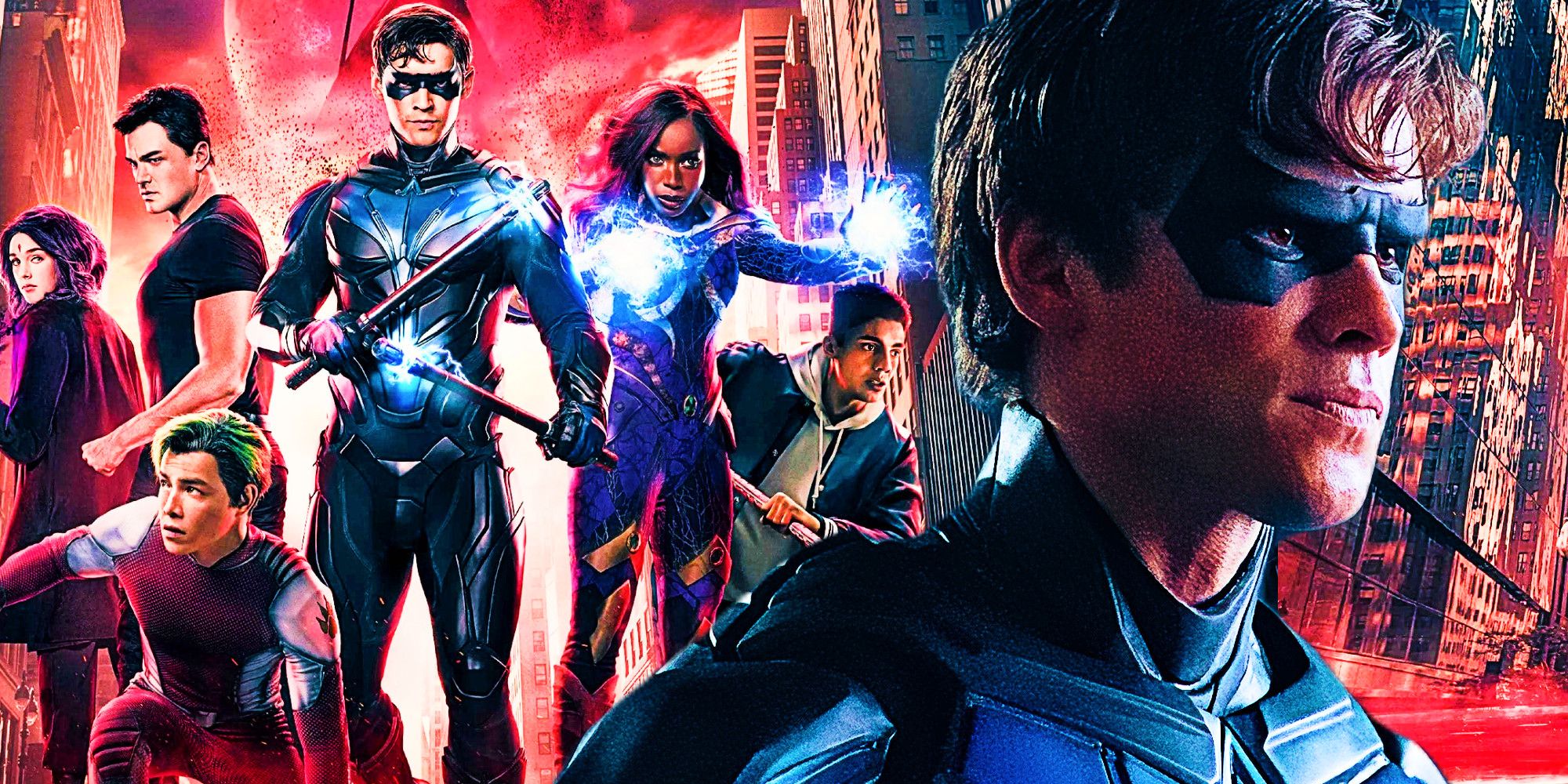 Titans season 4 poster and Nightwing