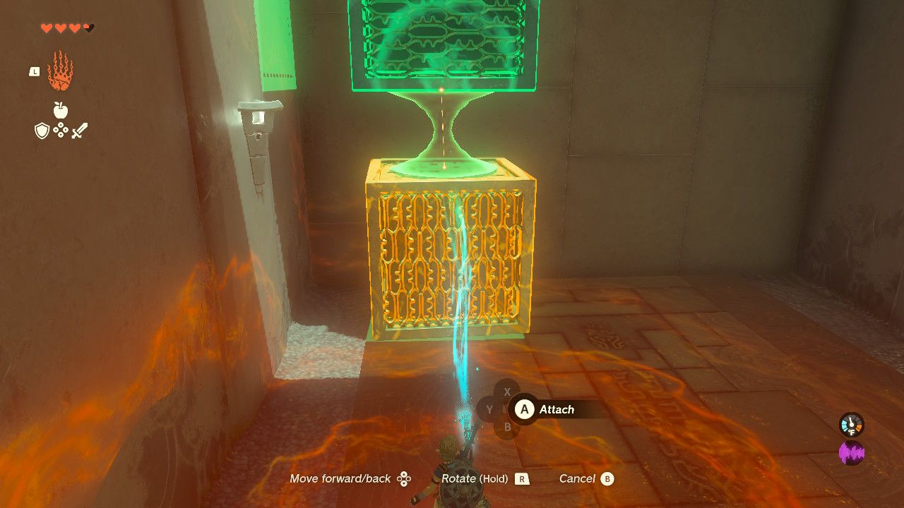 Link stacking two blocks with the ultrahand ability
