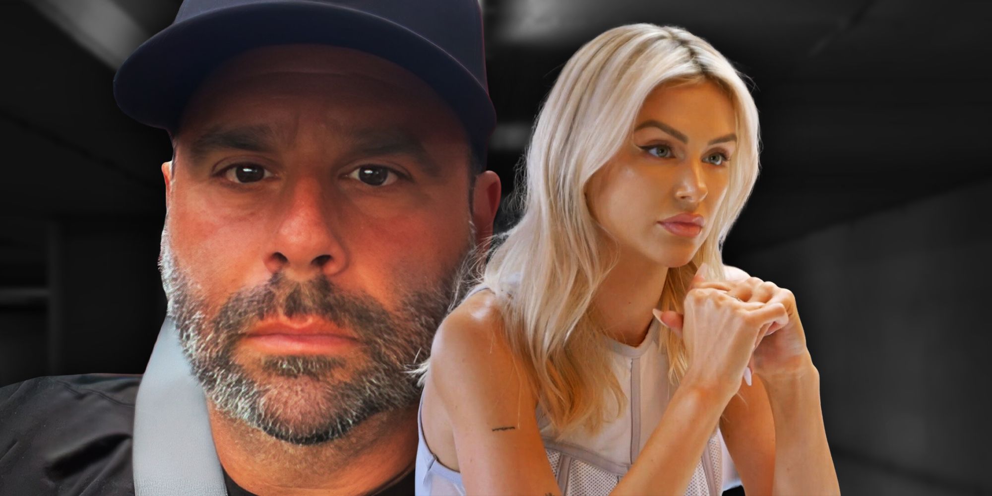 Vanderpump Rules' Randall Emmett and Lala Kent looking serious