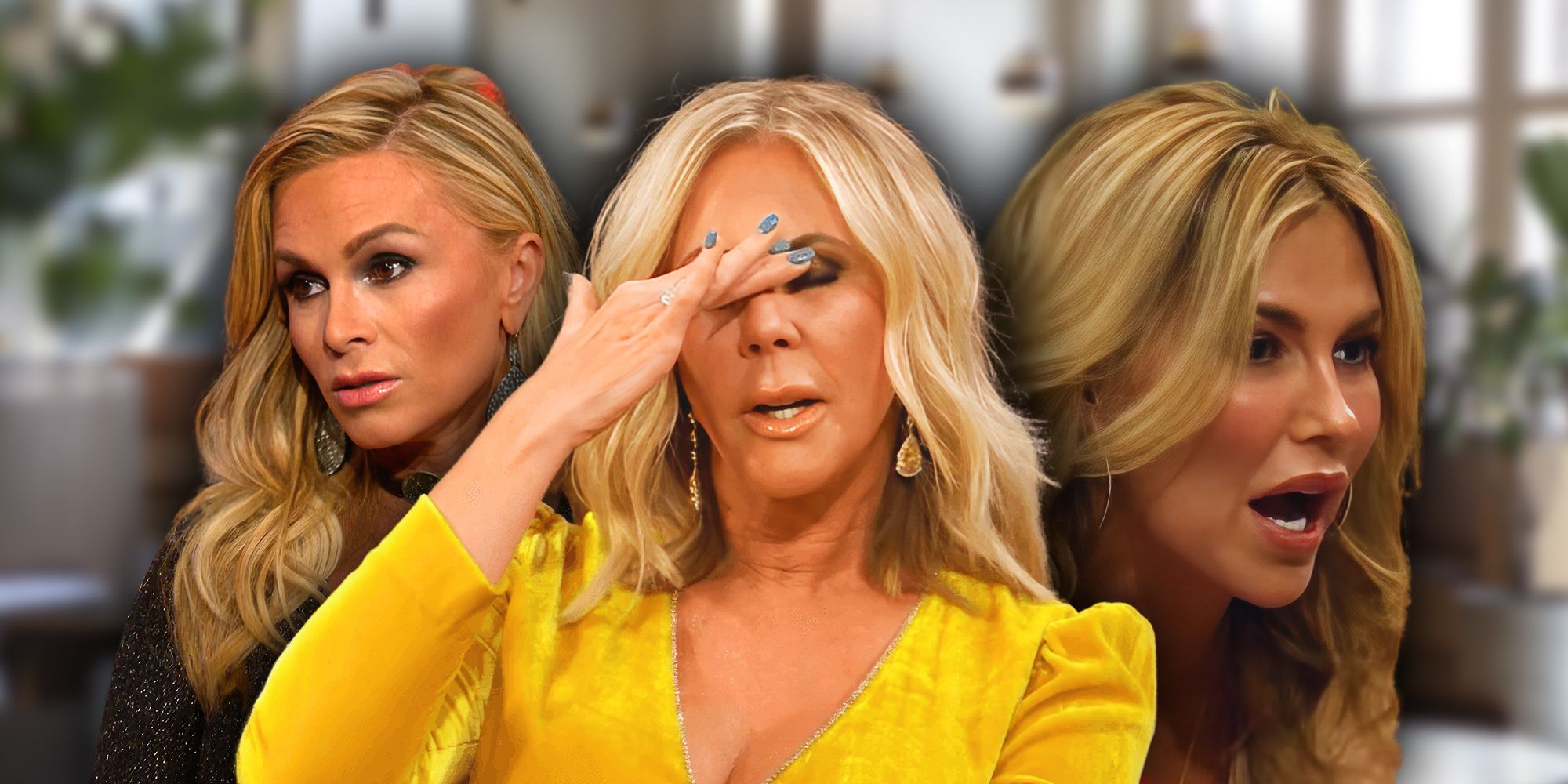 a montage of Tamra Judge, Brandi Glanville and Vicki Gunvalson from The Real Housewives