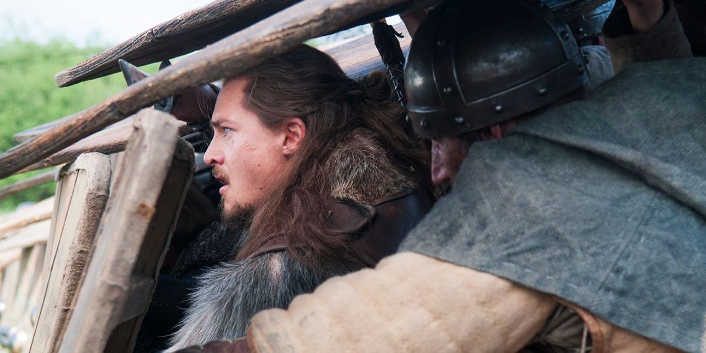 Uhtred in battle in The Last Kingdom
