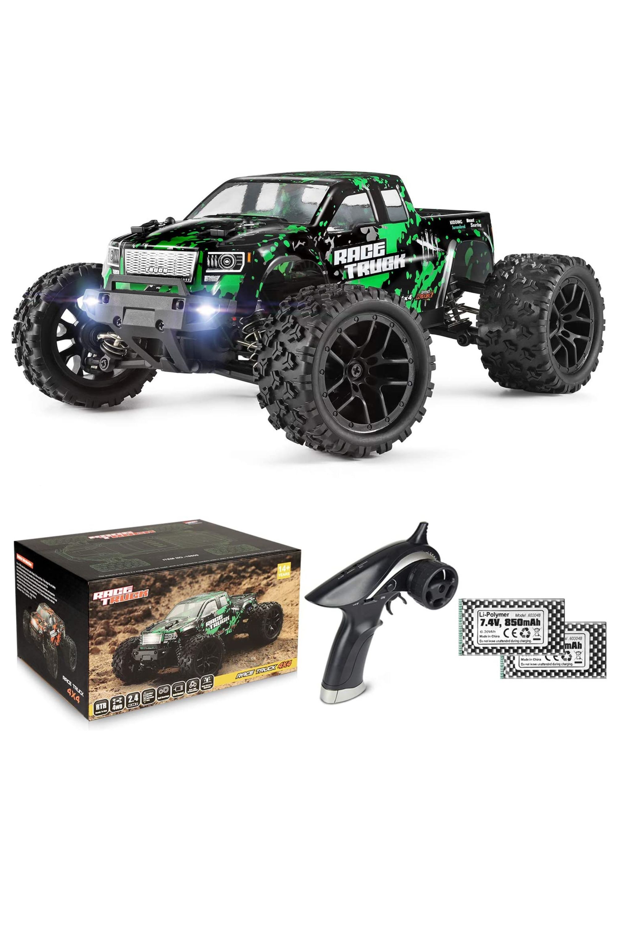 best toys for adults HAIBOXING 1-18 Scale All Terrain RC Car 18859E, 36 KPH High Speed 4WD Electric Vehicle with 2.4 GHz Remote Control, 4X4 Waterproof Off-Road Truck