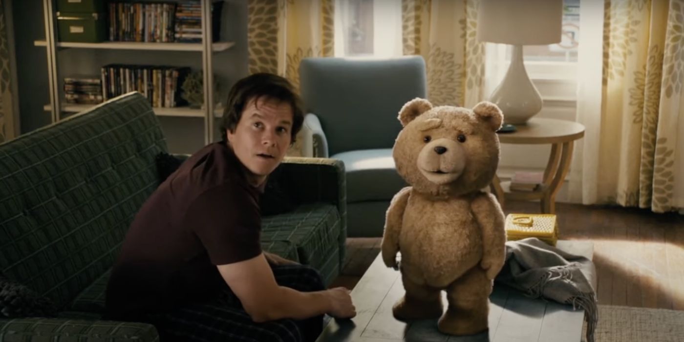 Mark Wahlberg as John Bennett and Seth McFarlane as Ted in Ted