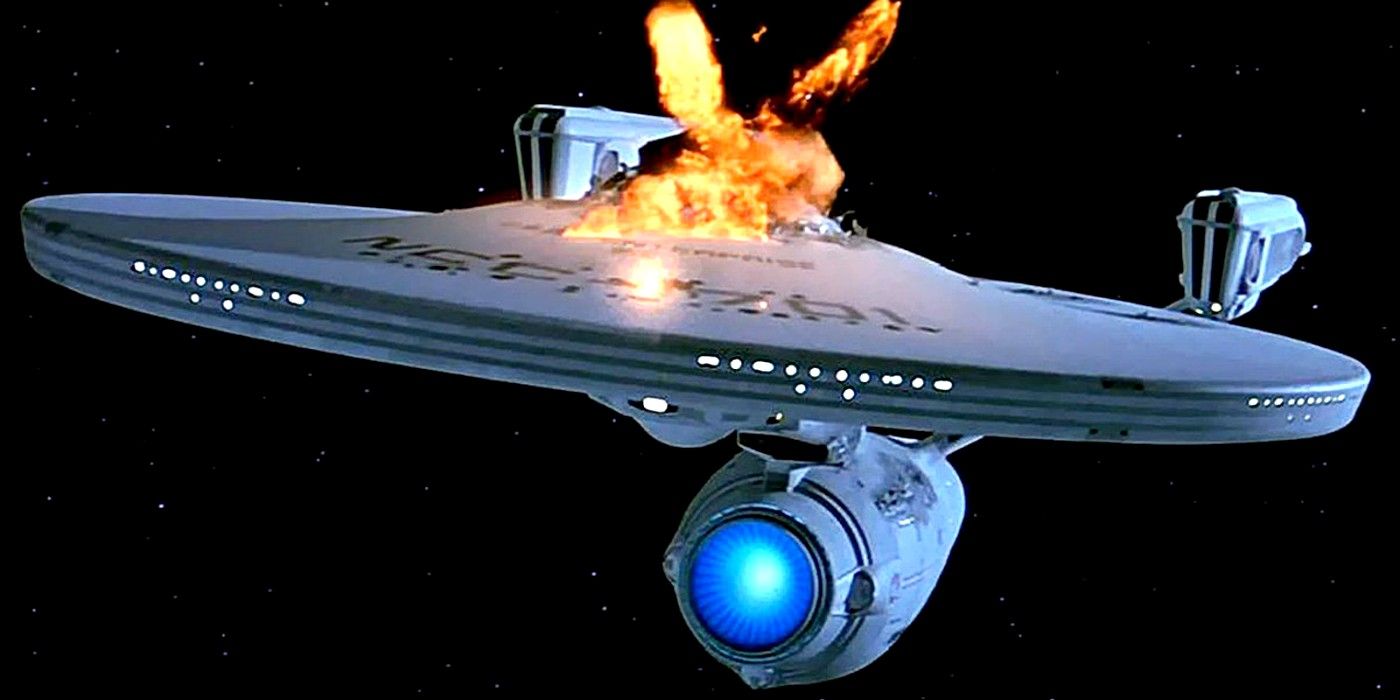 The USS Enterprise is destroyed in Star Trek III: The Search For Spock.