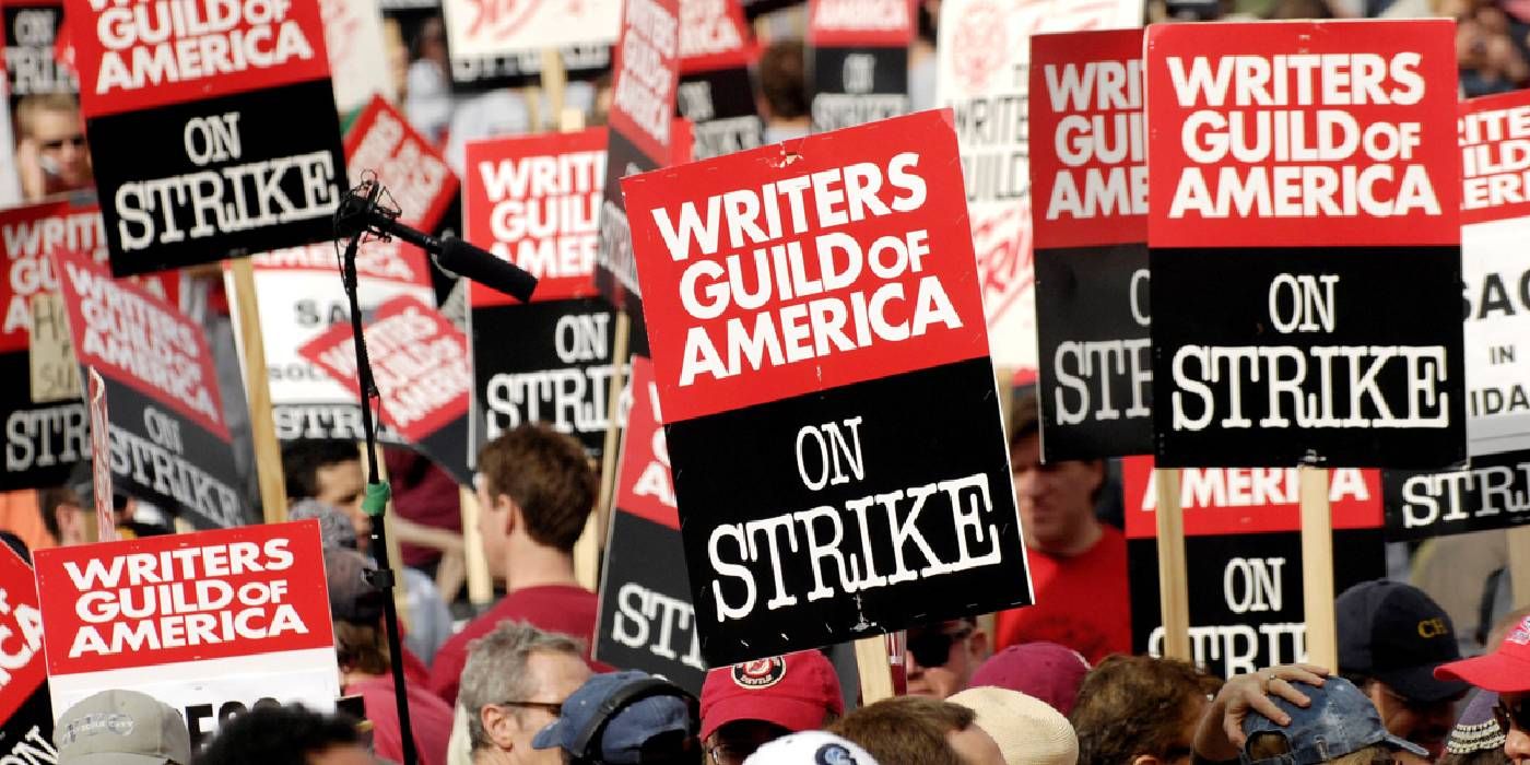 Signs and posters of the WGA Strike 2023