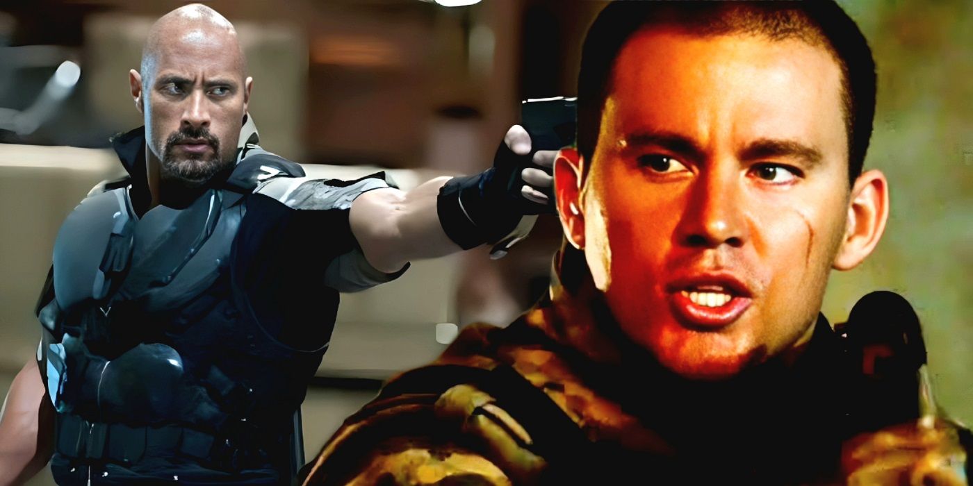 Dwayne Johnson's Roadblock and Channing Tatum's Duke in G.I. Joe: Retaliation