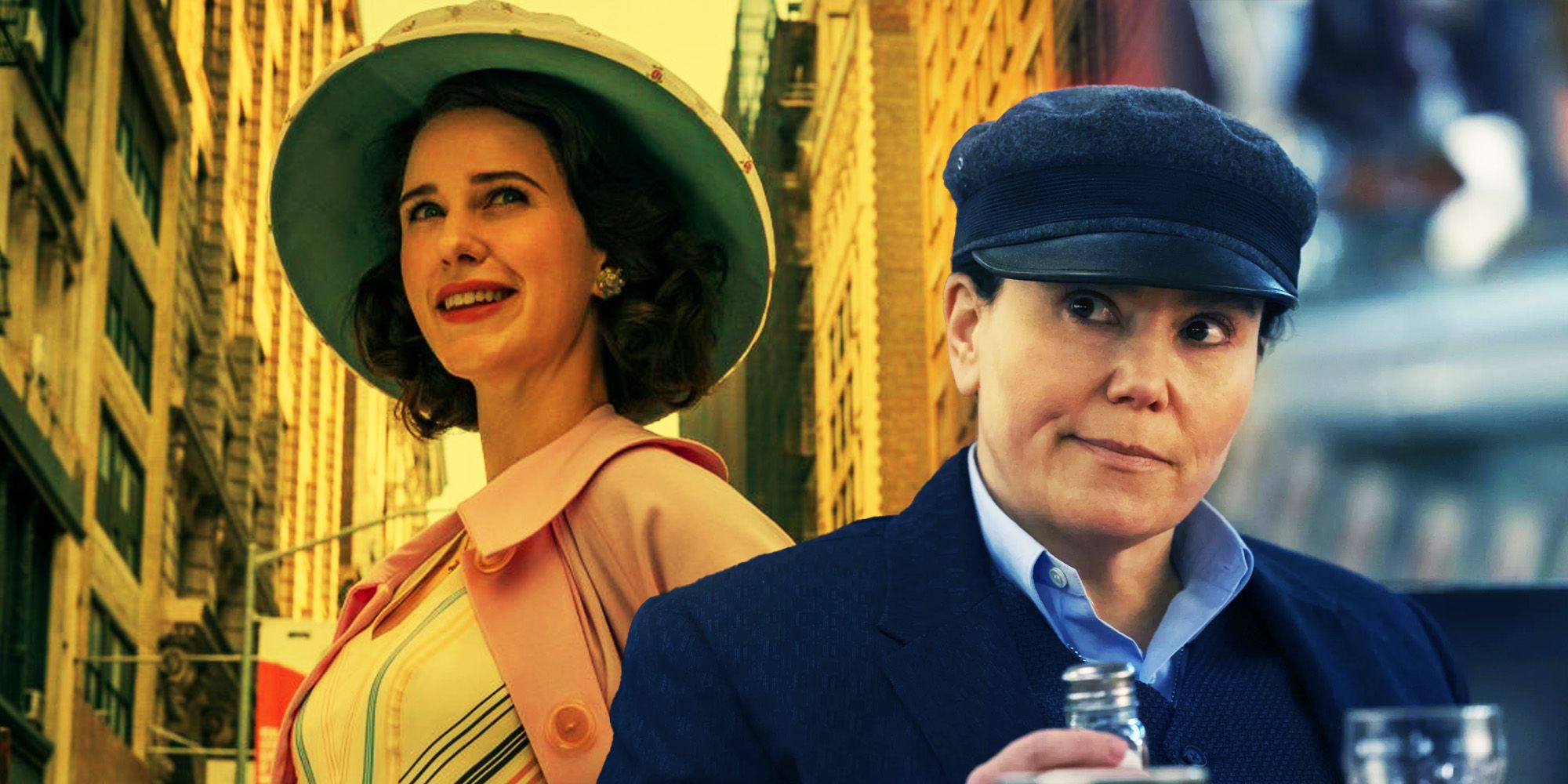 Collage of Midge and Susie in Marvelous Mrs Maisel