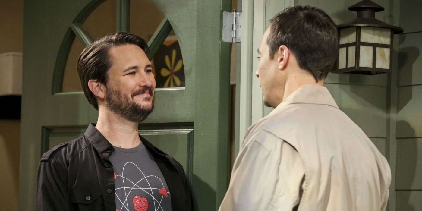 Wil Wheaton staring smugly at Sheldon on TBBT