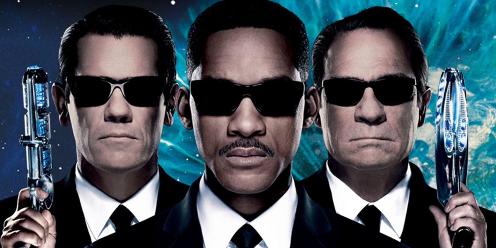 Will Smith, Josh Brolin, and Tommy Lee Jones on the poster for Men in Black 3