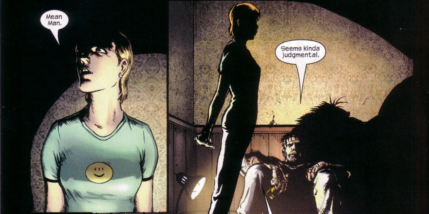 Wolverine hearing his other codename, Mean Man.