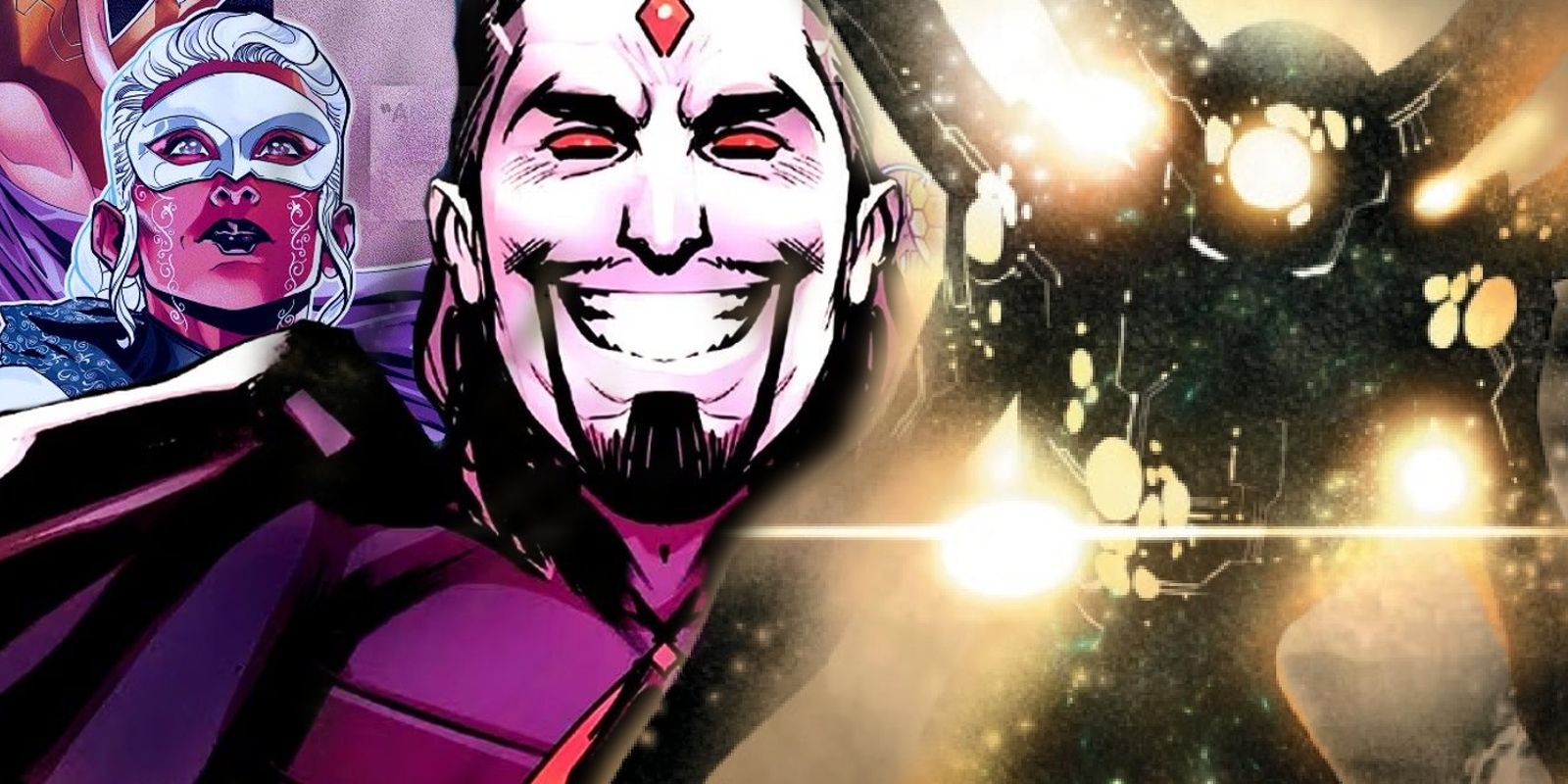 X-Men, Mr. Sinister, Mother Righteous, and a Dominion (A.I.)