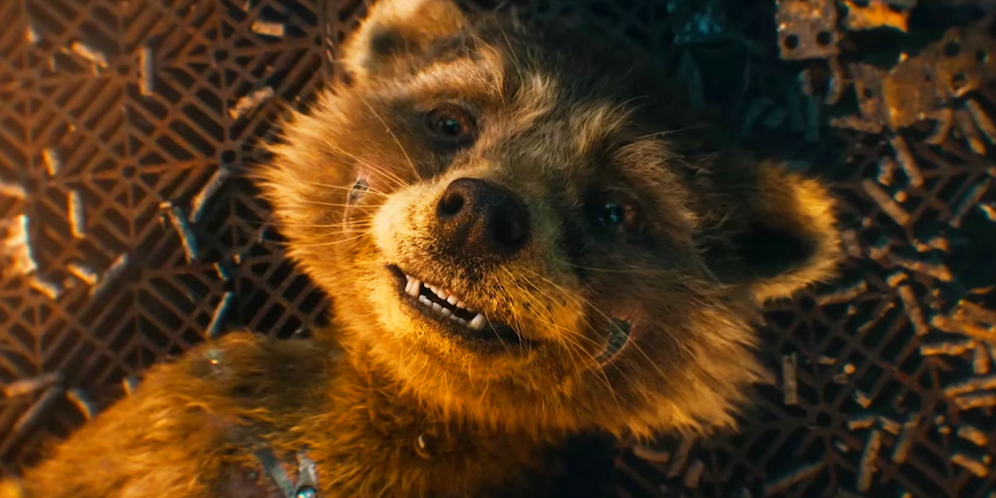 young rocket in his cage in gotg 3