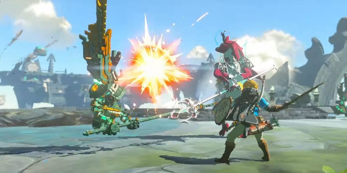 Zelda TOTK Allies Companions showing Link and Sidon fighting side by side