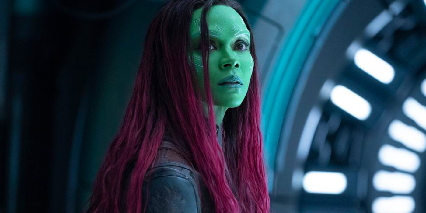 zoe saldana as gamora in guardians of the galaxy vol 3