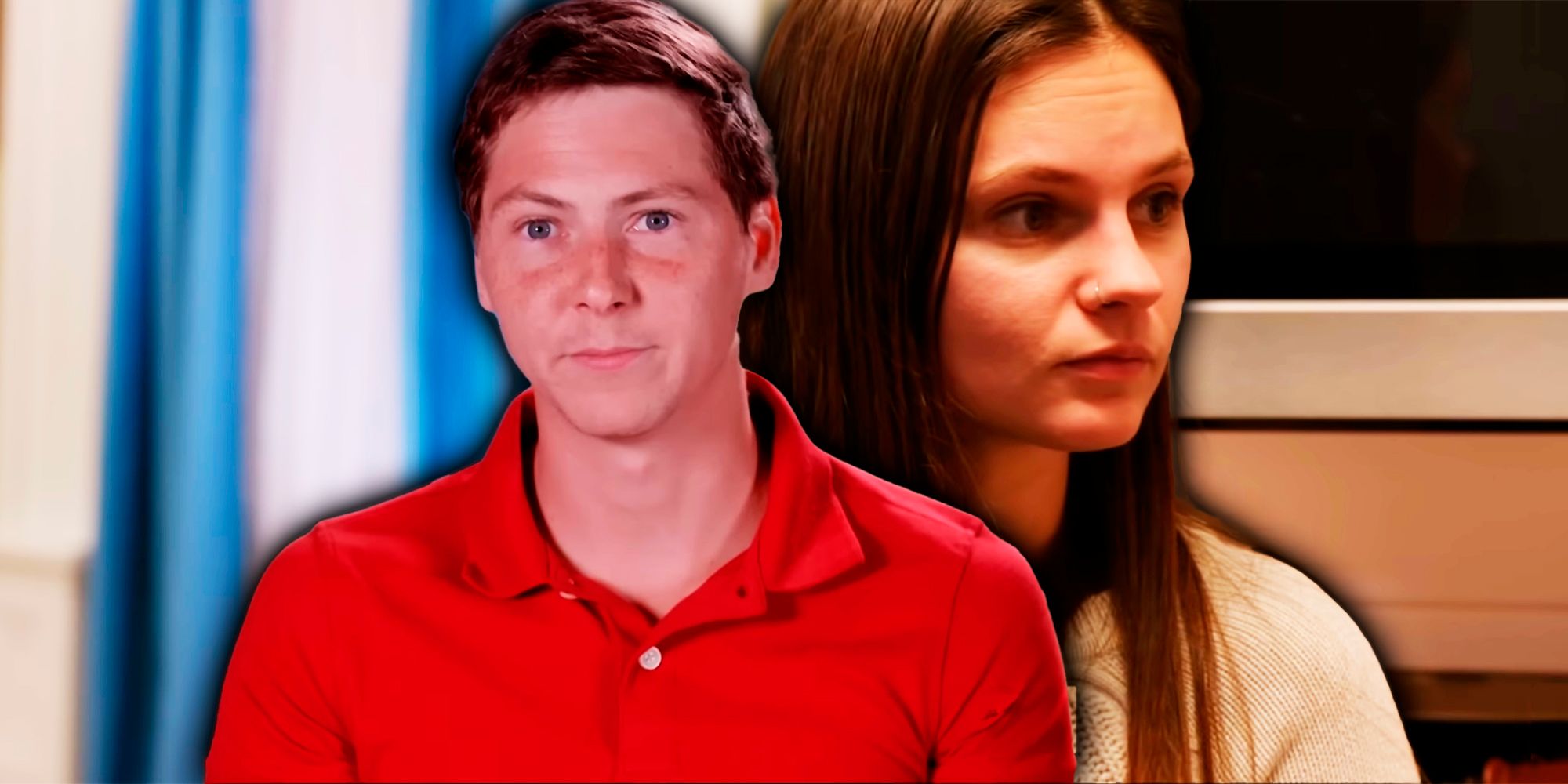 90 Day Fiance's Julia Trubkina & Brandon Gibbs, with no expressions