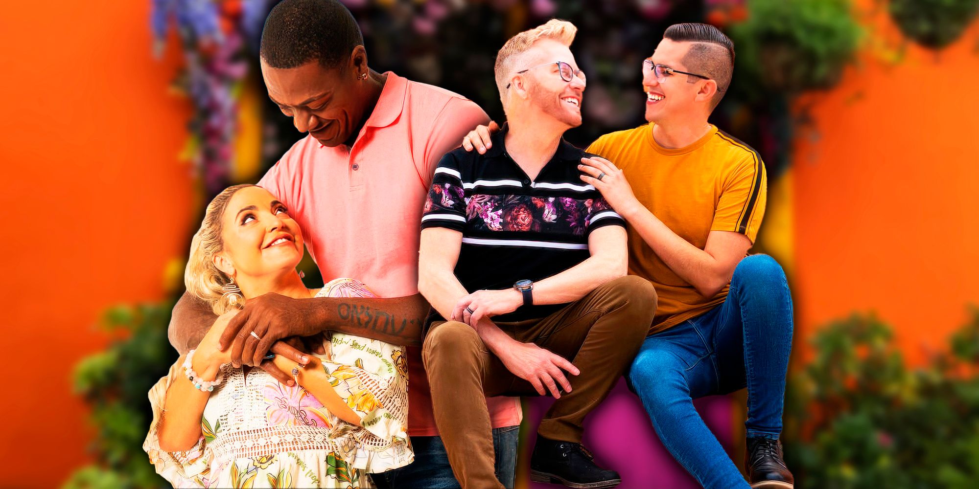 90 Day Fiancé: The Other Way Season 5 cast members in a montage image.