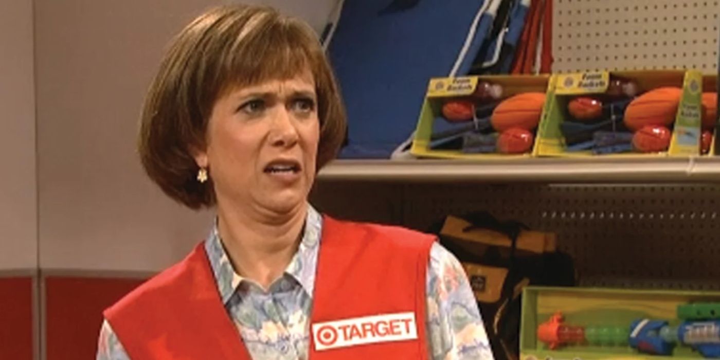 A screenshot of Kristen Wiig's Target Lady in Saturday Night Live
