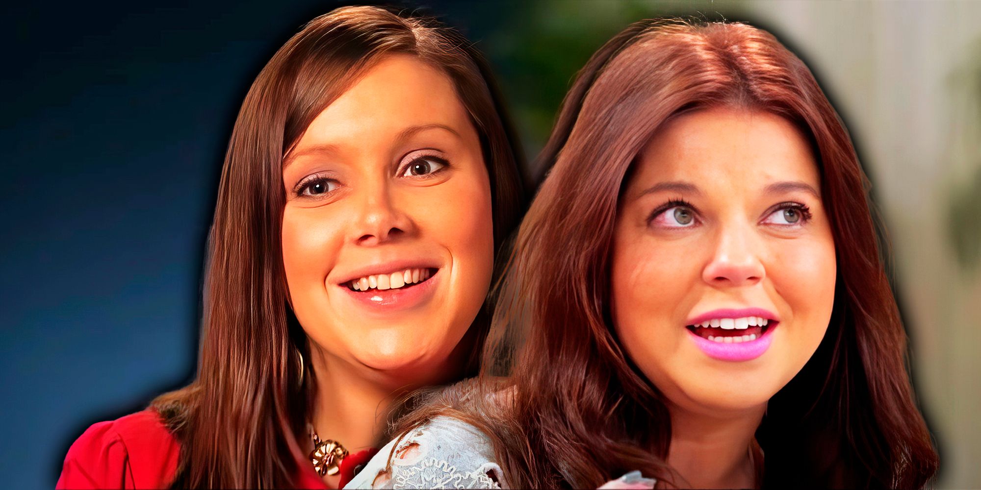 19 Kids and Counting's Amy and Anna Duggar smiling