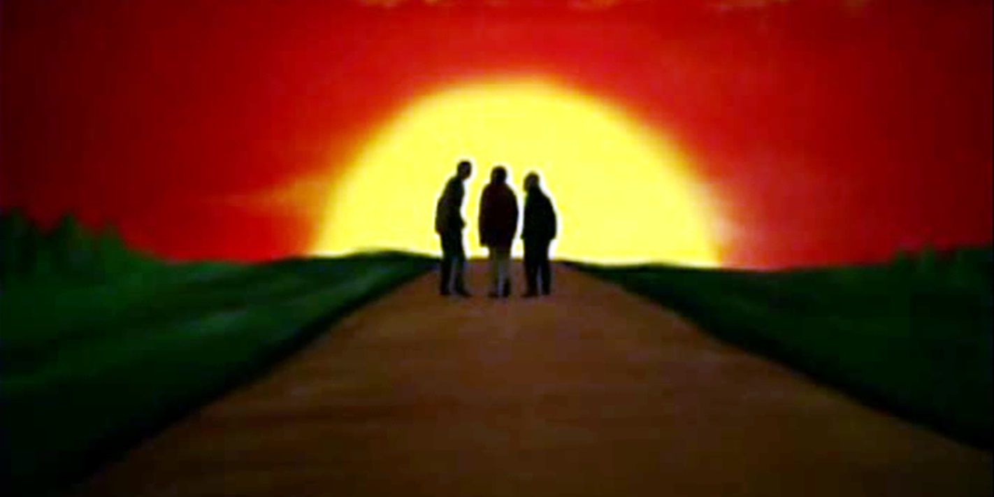 A cartoon sunrise in Only Fools and Horses