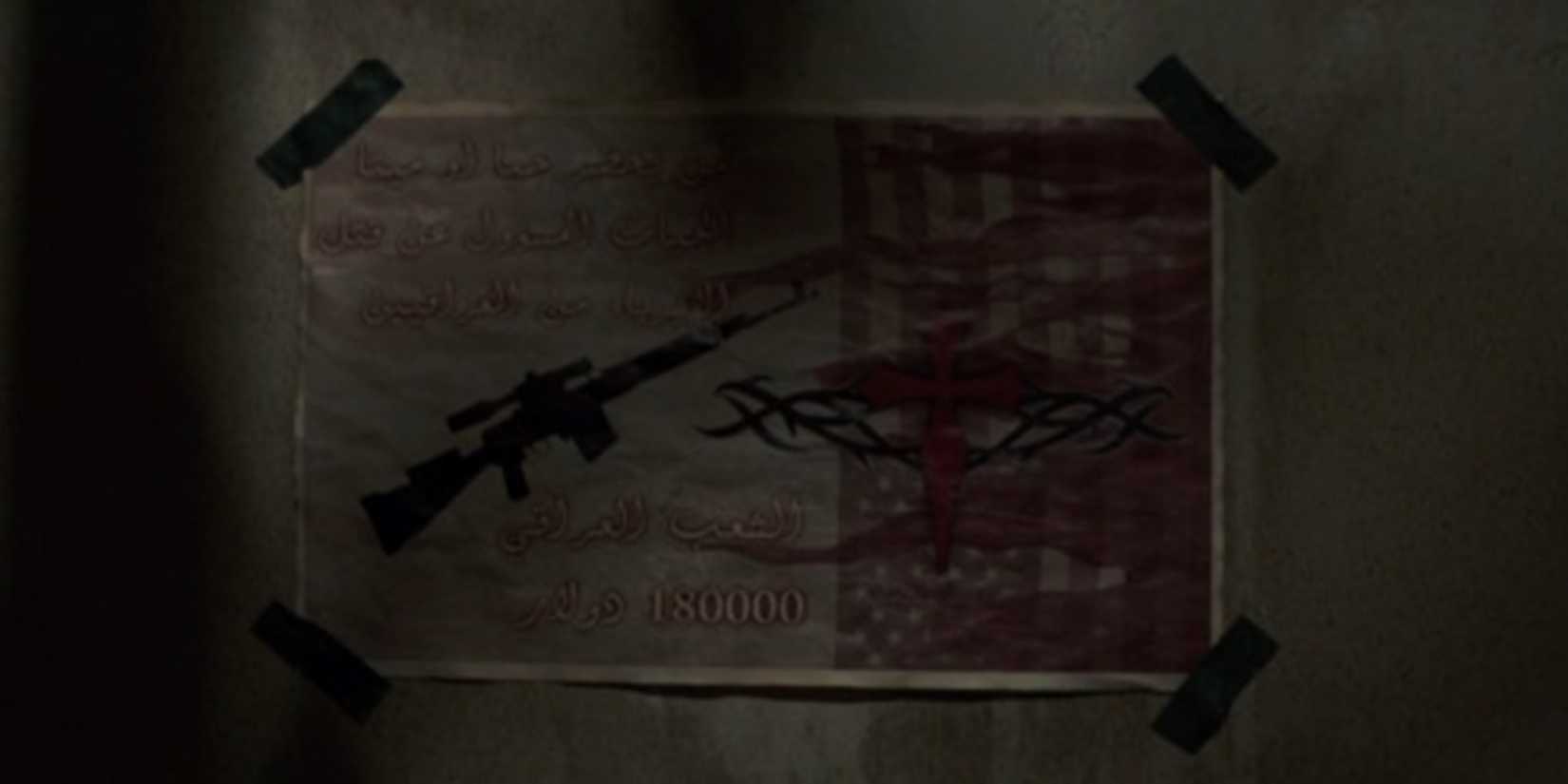 A wanted poster in American Sniper